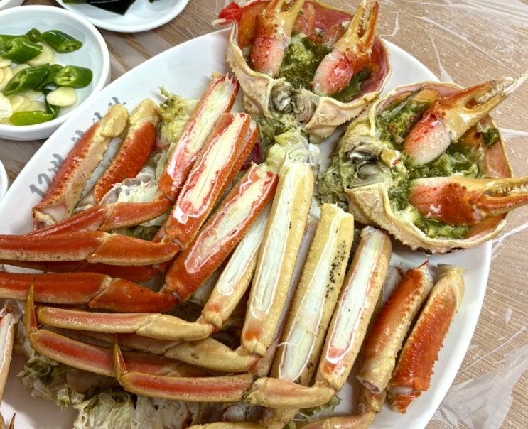  포항 대게 맛집 죽도시장 한신수산 수율 시세 포장 후기