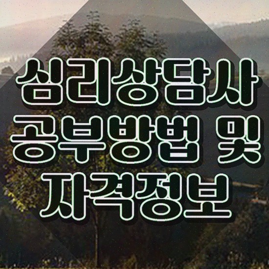  심리상담 전문가 , 심리상담사 취득한 노하우 핵심 정보