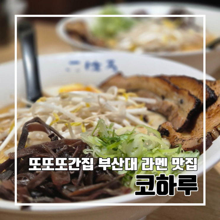  부산대 최애 라멘 맛집 또또또간집 코하루 l 주차 웨이팅 내돈내산