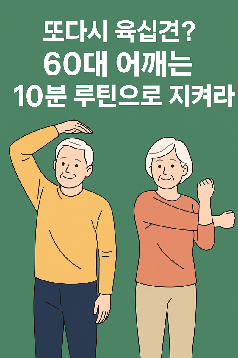 공포의 오십견, 바로 알자!- 4편 * 또다시 육십견? 60대 어깨는 10분 루틴을 지켜라.