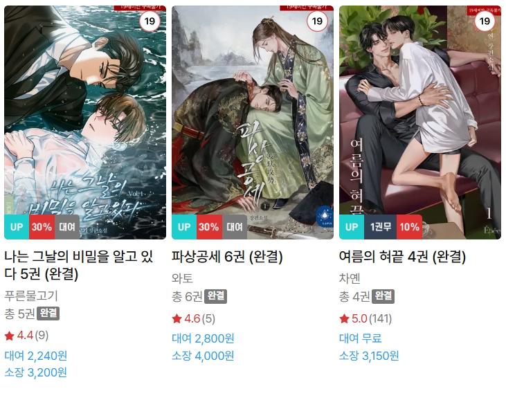  BL소설 신간) 25년 07월 14일 신간