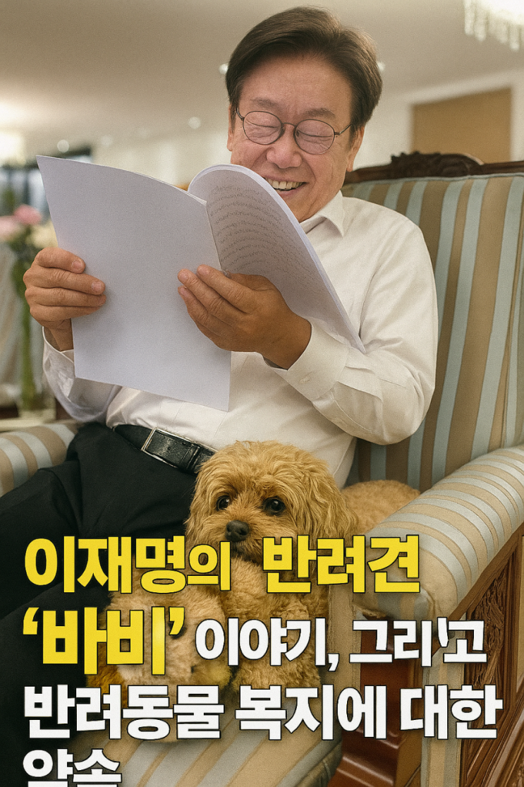 이재명 <b>대통령</b> 가족의 <b>반려견</b> '<b>바비</b>' 이야기, 그리고 반려동물... 