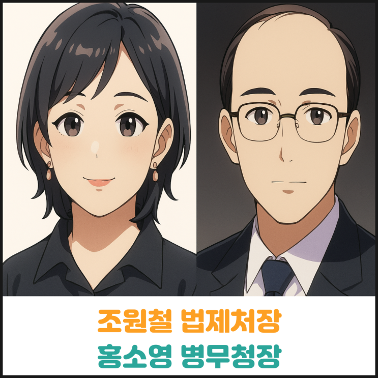  법제처장 조원철, 병무청장 홍소영 임명