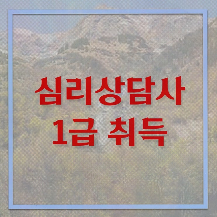  한국 심리상담 학회 , 심리상담사 자격증 합격한 후기