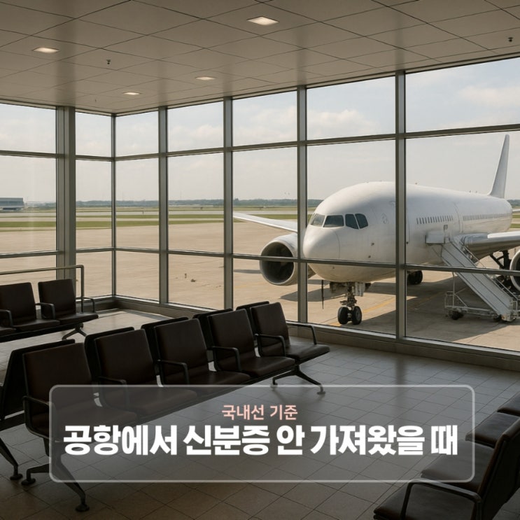  공항에서 신분증 안 가져왔을 때 당황하지 말고 이렇게 하세요! (국내선 기준)