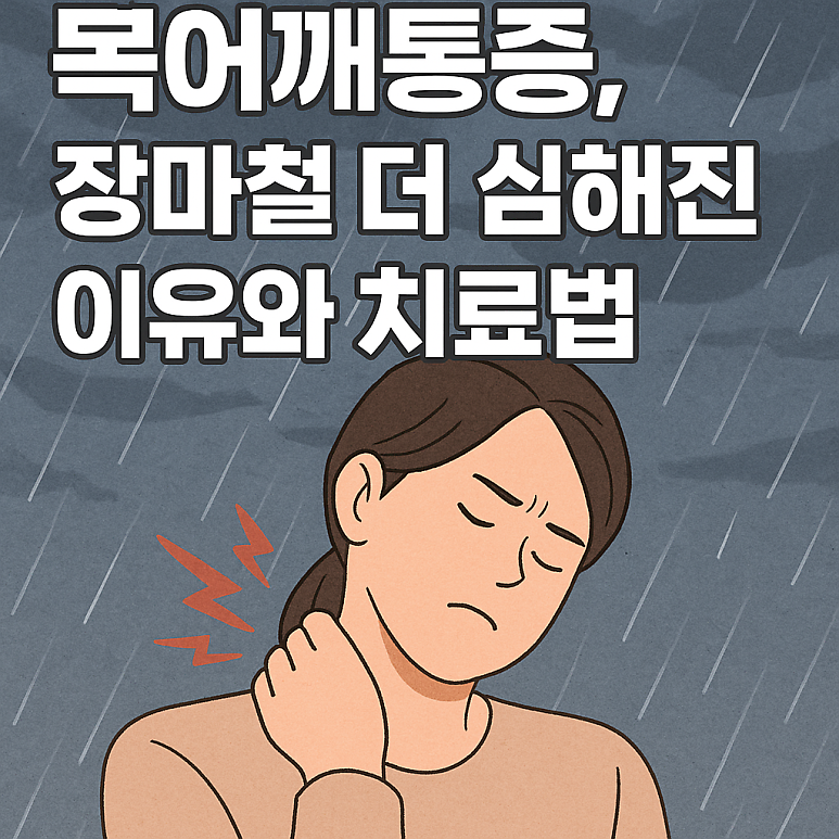 대전 목어깨통증, 장마철 더 심해진 이유와 치료법 [대전거북목 일자목]