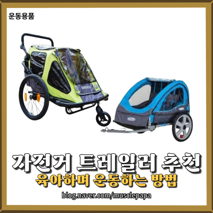  아이와 함께 운동하는 아빠의 강력추천템, 유아용 자전거 트레일러 추천