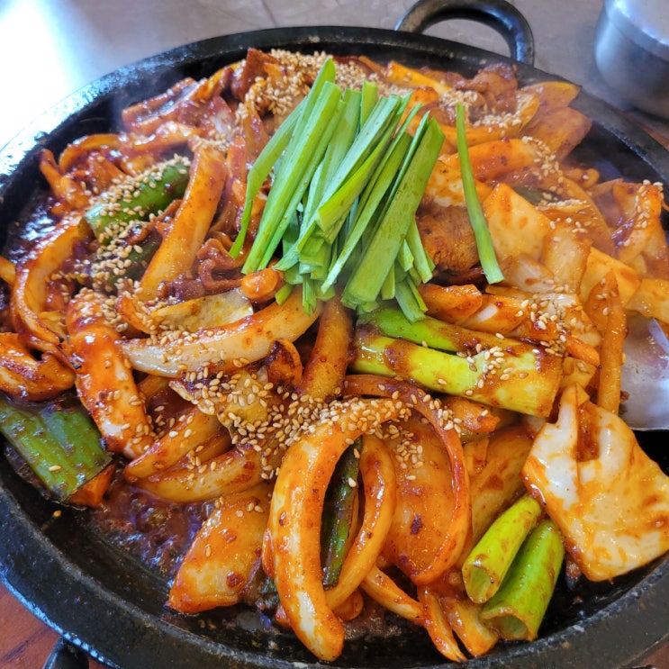  길동역맛집:[해탄 길동점]후기/오징어 제육 맛나요!