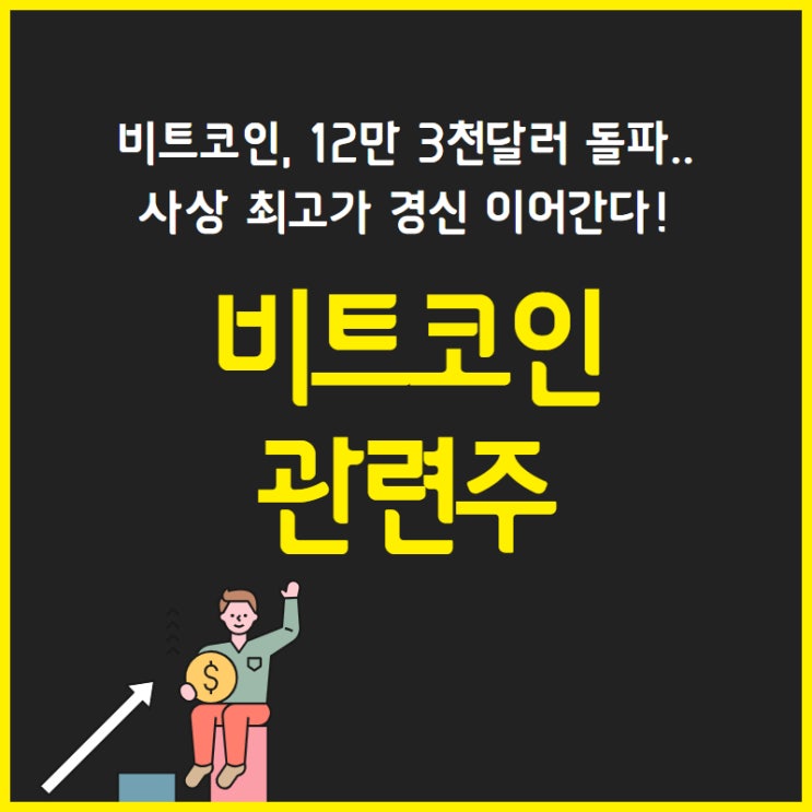  비트코인, 12만 3천달러 돌파.. 사상 최고가 경신 이어간다! - 비트코인 관련주 / 가상화폐 관련주 (우리기술투자, 한화투자증권, 에이티넘인베스트, 티사이언티픽, 위지트)