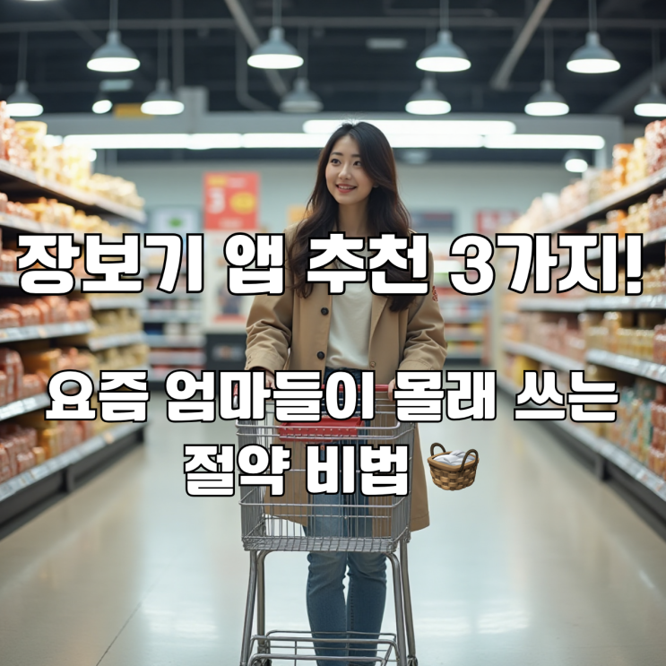  장보기 앱 추천 3가지! 요즘 엄마들이 몰래 쓰는 절약 비법 