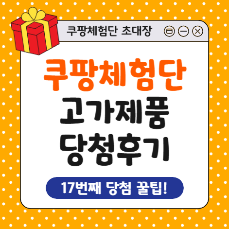  17번째 연속당첨 | 쿠팡체험단 고가제품 당첨후기+꿀팁 (윈세이 제습기 당첨)