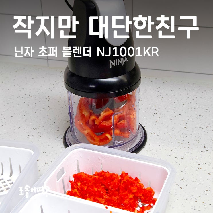  노견사료 갈기에도 굿! 파프리카 다지기까지 가능한 닌자 초퍼 블렌더 NJ1001KR 후기
