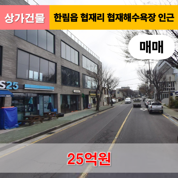  《제주도 상가건물》 한림읍 협재해수욕장 인근 상가 건물 매매