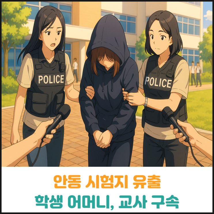  안동 시험지 유출, 관계자들 구속