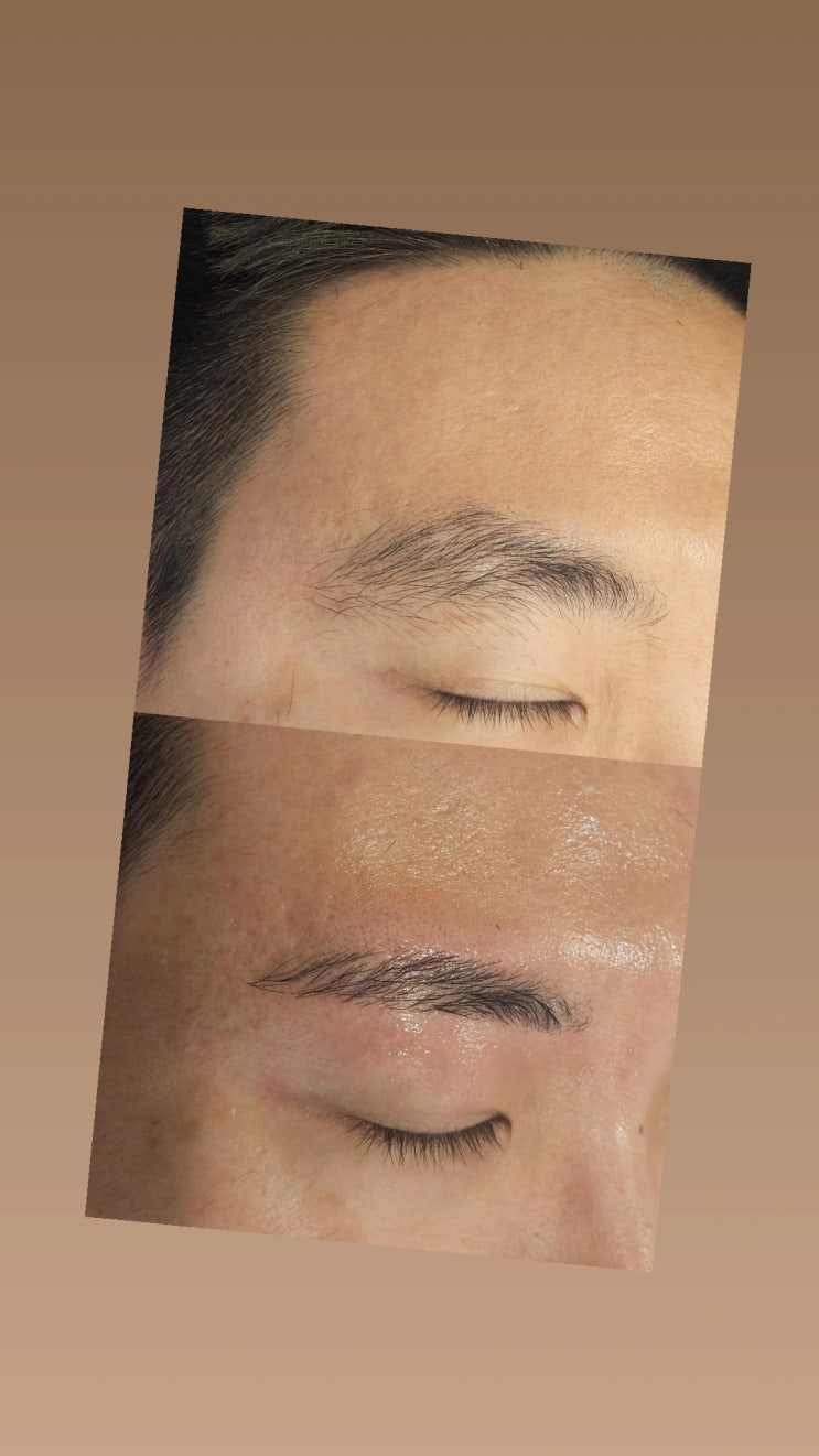  남자 눈썹 왁싱 비포, 애프터 사진 보고 가세요.영등포역 남자 왁싱샵 청춘케어