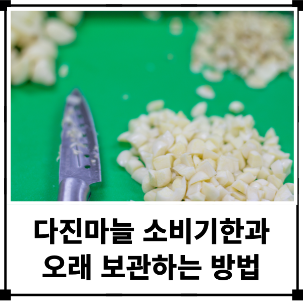 다진마늘 냉장 유통기한 지남? 냉동보관 소비기한은 몇일까지 괜찮을까