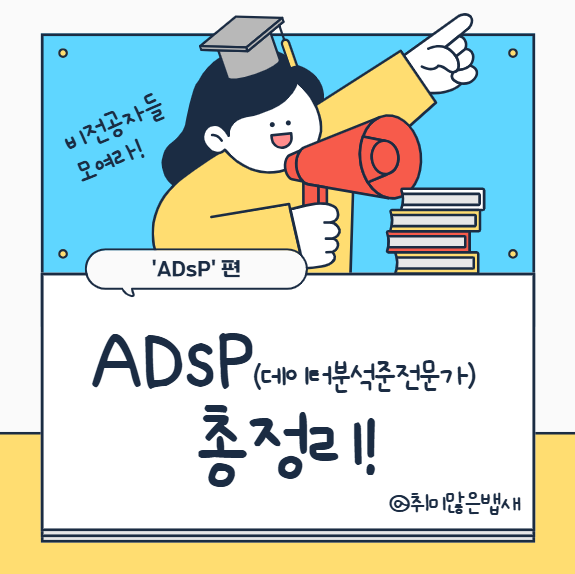  [자격증] ADsP(데이터분석 준전문가) 한눈에 정리! (합격 후기 + 공부법 팁)