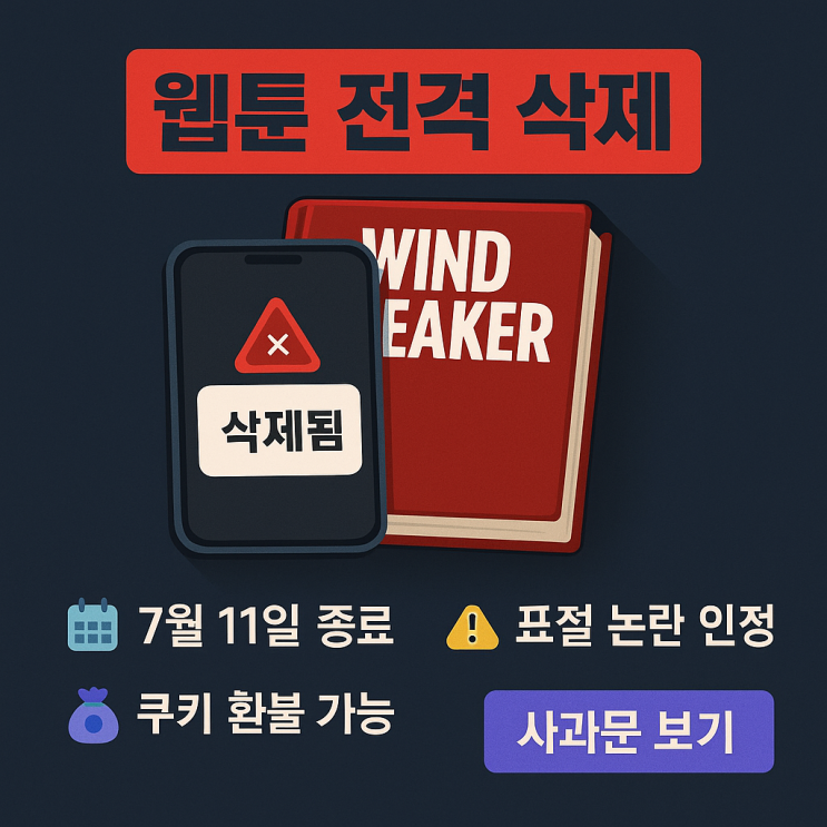  윈드브레이커 연재 종료 총정리｜삭제 사유·환불 방법까지