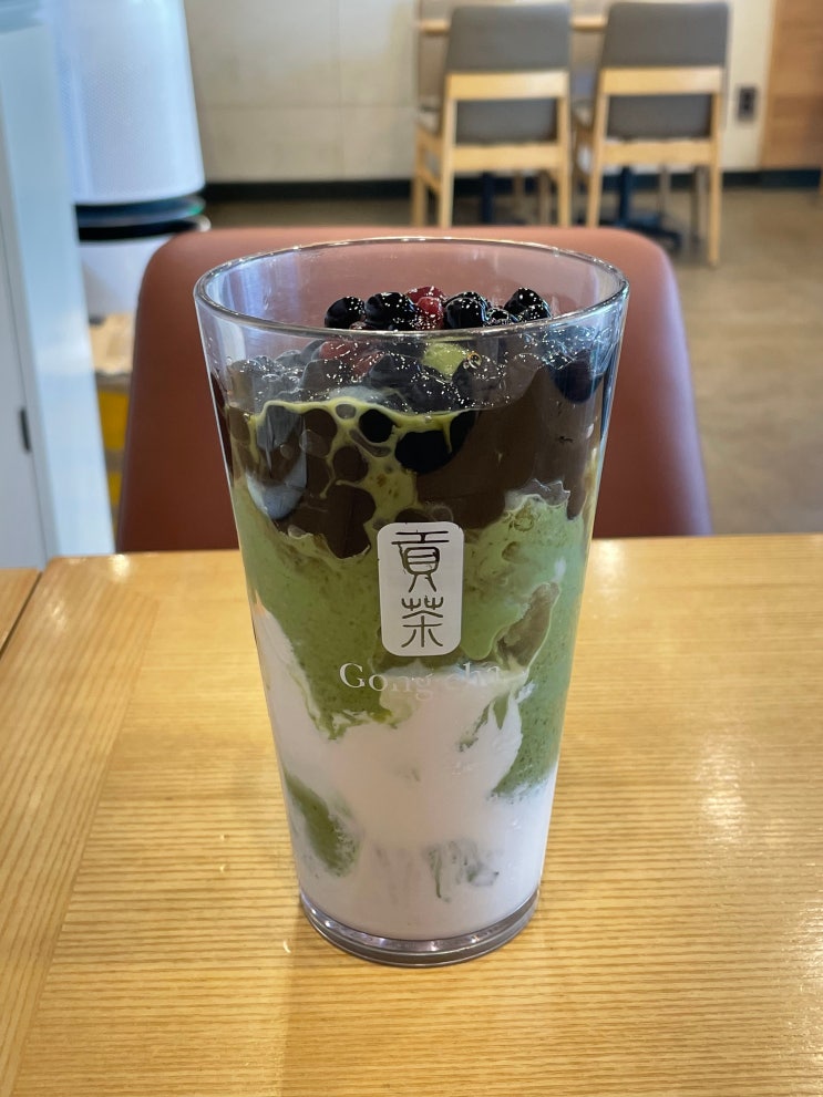  말차 덕후라면 무조건 공차 말차 팥빙수 쉐이크! 여름 컵빙수 둔촌동역점 방문기