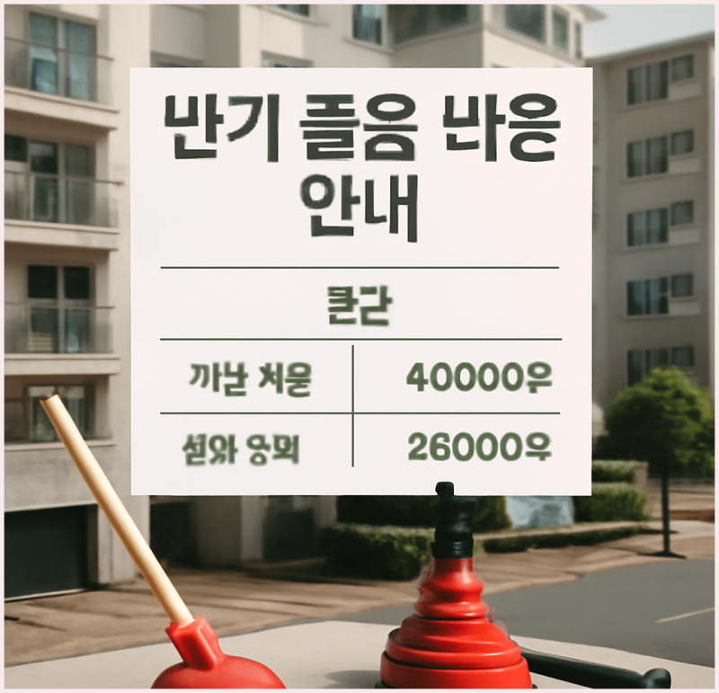 군산변기뚫어주는곳 비용 확실하게 알기