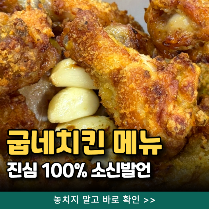  굽네치킨 메뉴추천 TOP3 소신발언 (ft. 남해마늘바사삭)