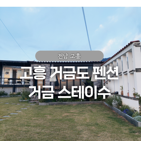  고흥 펜션 신상 숙소 거금 스테이수 펜션