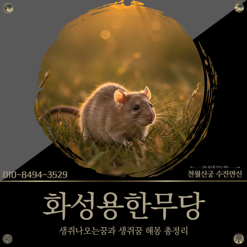 화성용한무당, 생쥐나오는꿈과 생쥐꿈 해몽 총정리