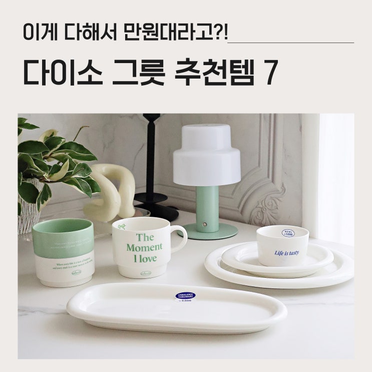  갓성비 다이소 그릇 추천템 7가지! 다해도 1만원
