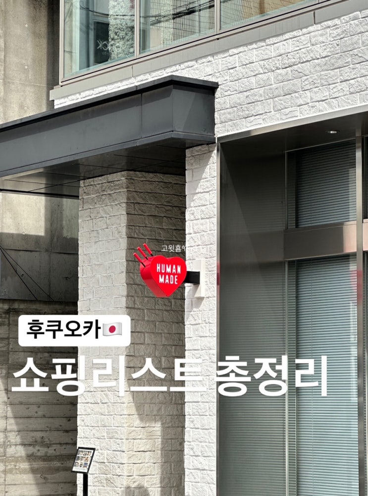  후쿠오카) 내돈내산 슈프림 휴먼메이드 쇼핑 리스트 추천