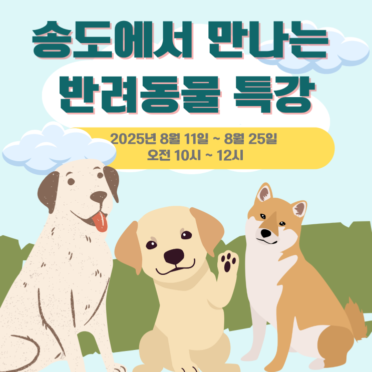  송도 글로벌평생학습관 반려동물 특강 신청 방법 & 일정 확인