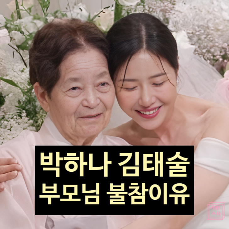  박하나 김태술 결혼식 부모님 불참 이유 할머니 입장 사연 눈물 고백!?