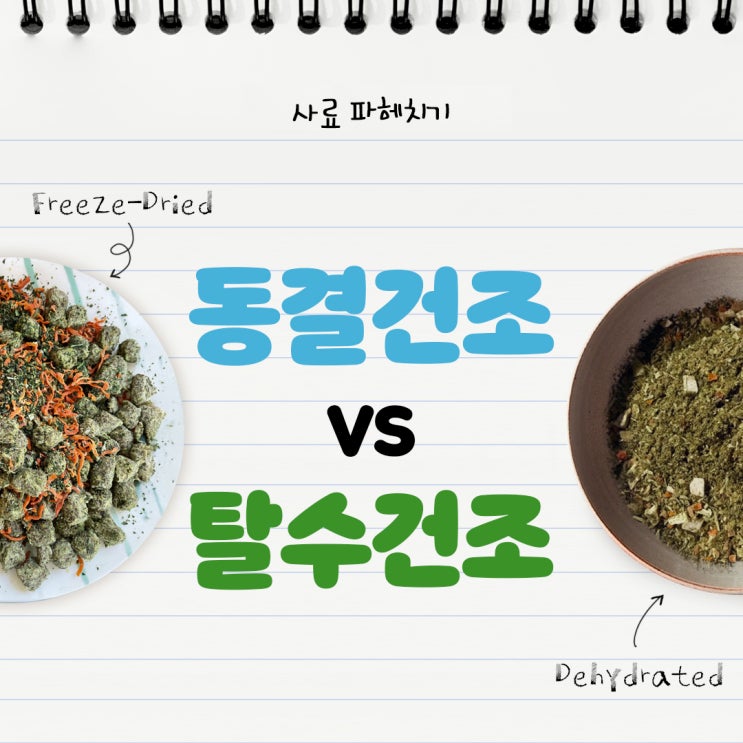  동결건조사료 VS 탈수건조사료 특징 및 장단점 비교 분석