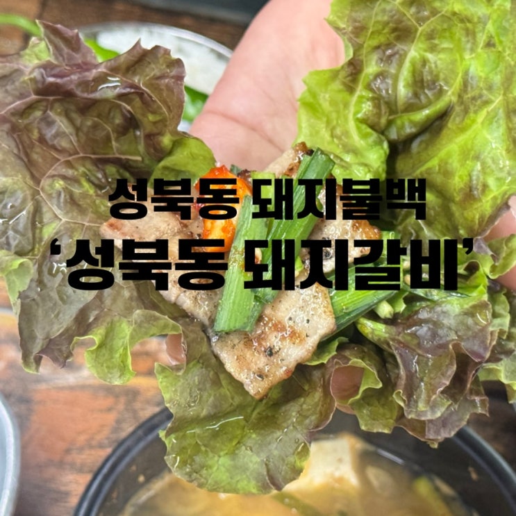  성북동맛집 추천 블루리본 성북동돼지갈비 진짜 밥도둑