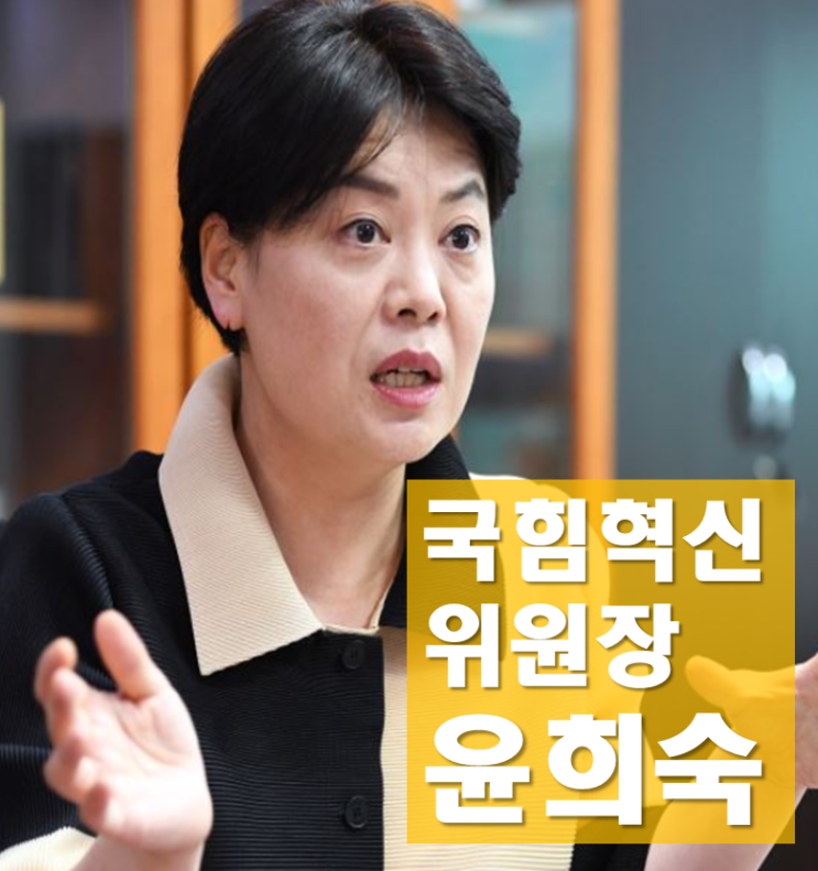 <b>윤희숙</b> 프로필,국민의힘 <b>혁신위원장</b> 나이 고향 학력,인적 쇄신... 