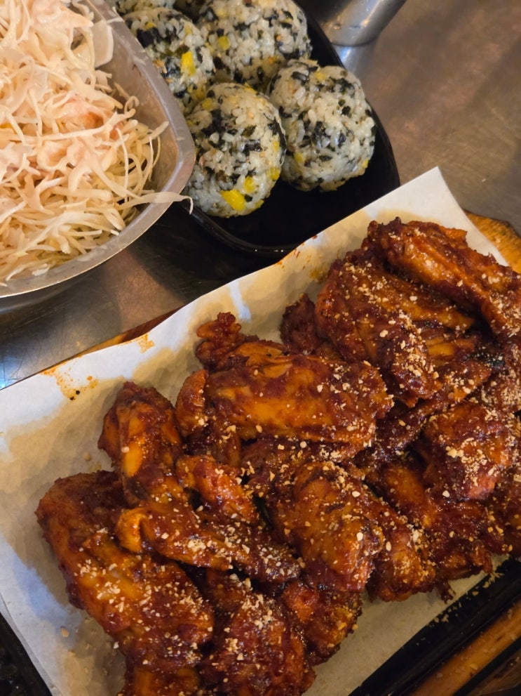  부산 명지 착한 가격 매콤한 닭날개 맛집 바로닭발