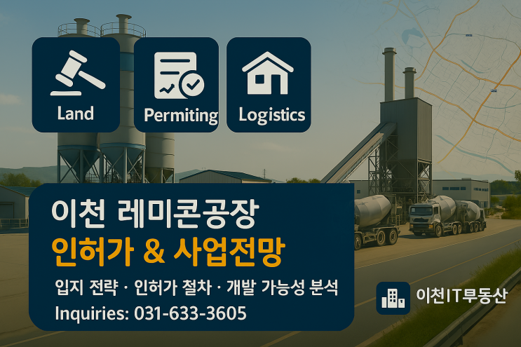   레미콘 공장, 어떻게 시작하나요?인허가 절차부터 사업성 전망, 신규 부지 확보 전략까지