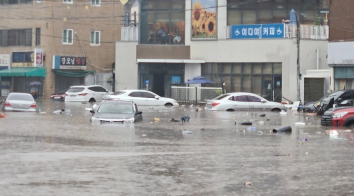 대구 폭우 호우 경보 북구 <b>노곡동</b> 도로 건물 차량 <b>침수 피해</b>... 