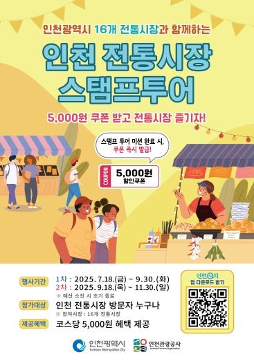 전통시장 누비고 쿠폰 받는다...2025 인천 전통시장 스탬프투어