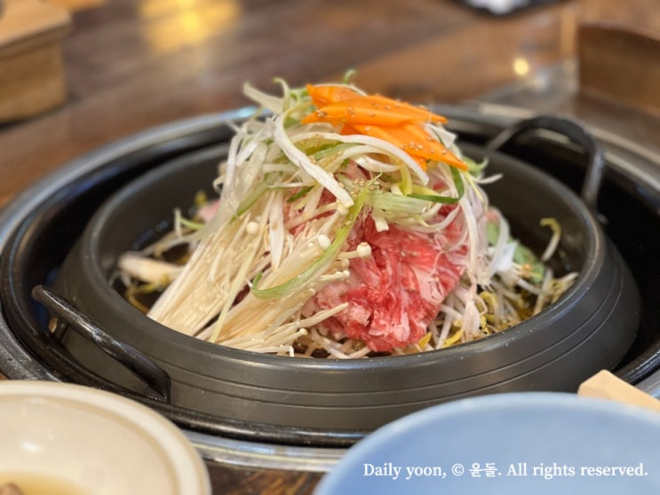  기흥 고매동 골드cc 맛집 '더담아' 한우 소불고기전골 후기