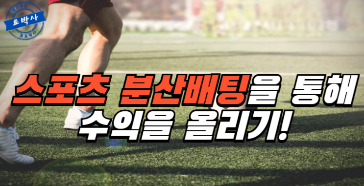  스포츠토토 분산 배팅법을 활용하기
