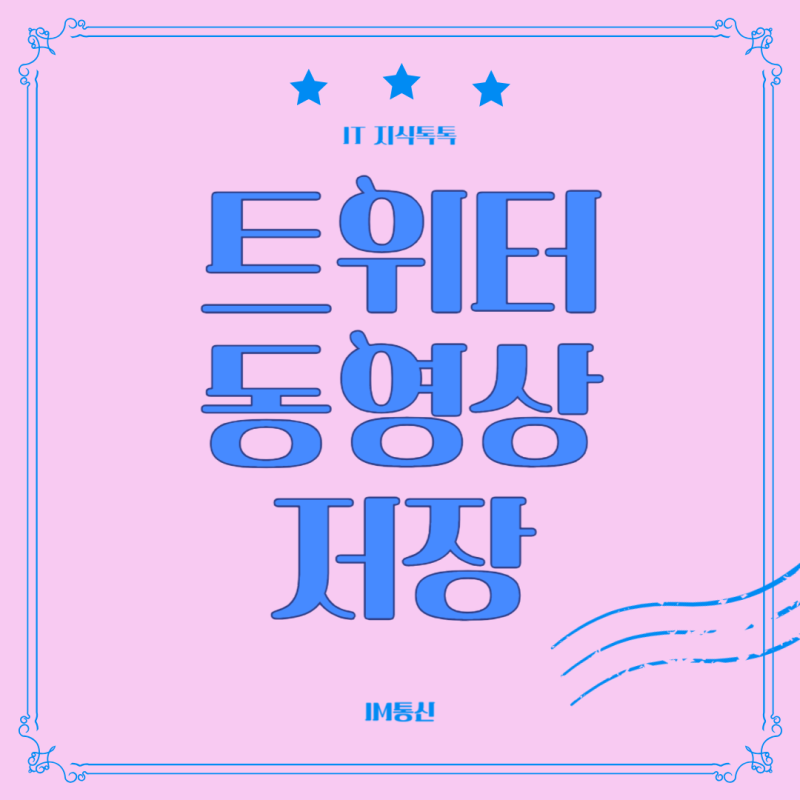 트위터 동영상 저장 : 비디오 다운로드 다운로더 (ft.갤럭시,아이폰)