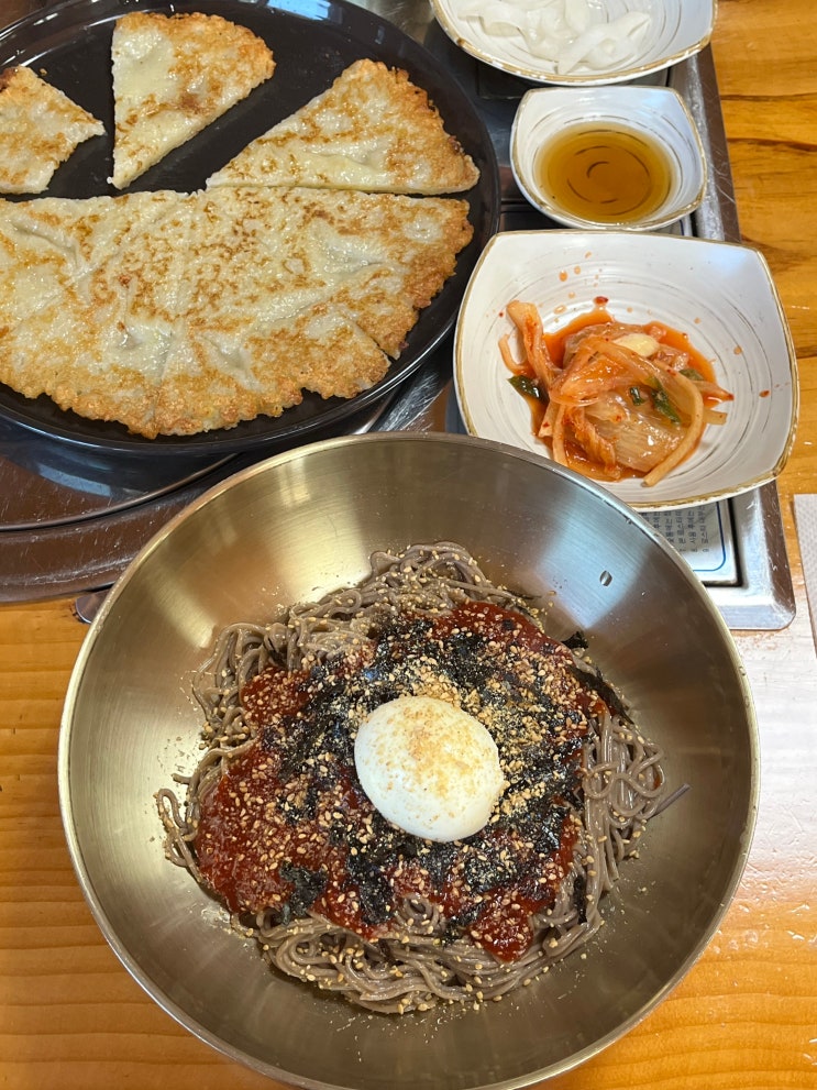  강릉 사천 막국수 감자전 맛집 추천 '은행나무 막국수'