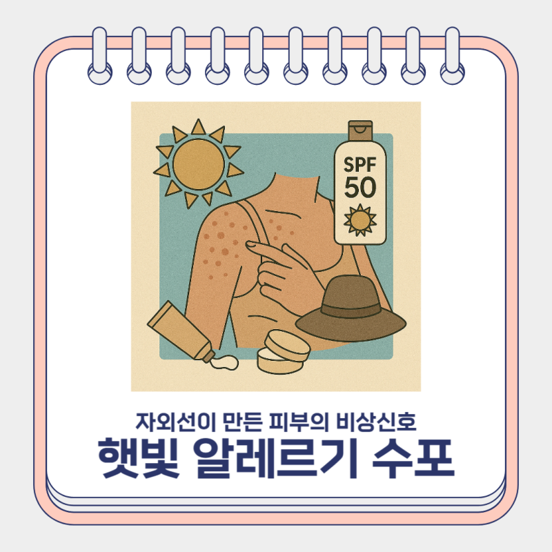 햇빛 알레르기 수포 가려움 완화 예방 방법 총정리