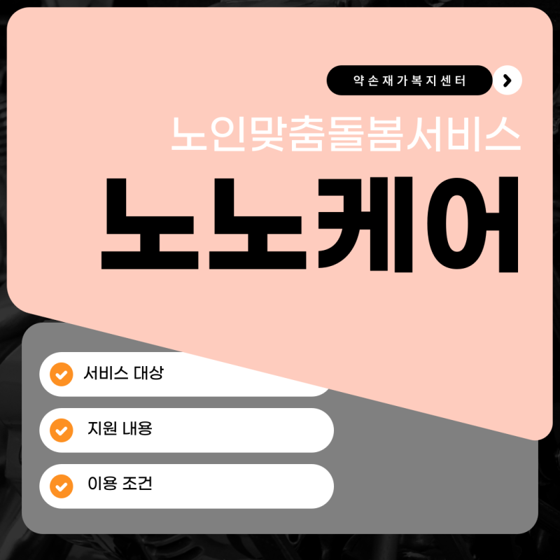 대구시 노인맞춤 돌봄 서비스 - 노노케어 [시니어클럽]