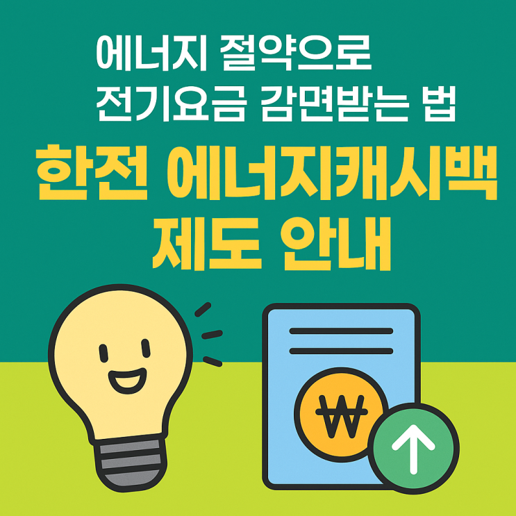  [공유] 에너지 절약으로 전기요금 감면받는 법, 한전 에너지캐시백 제도 안내