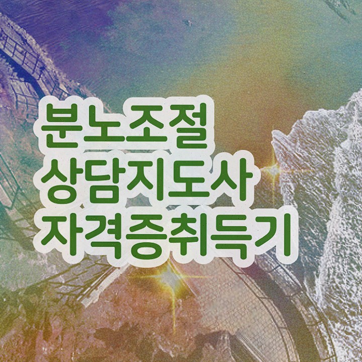  분노조절상담사1급자격증취득법 분노조절상담지도사자격증 독학으로 합격한 후기