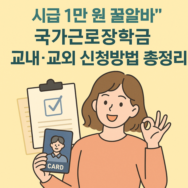  국가근로장학금 신청부터 근로지까지 한눈에 정리
