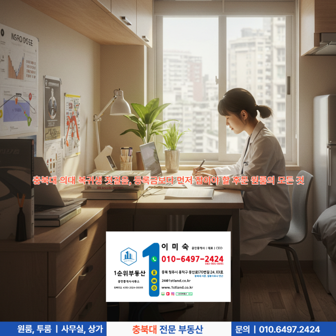 충북대 의대 복귀생 첫걸음, 등록금보다 먼저 잡아야 할 후문 원룸의 모든 것