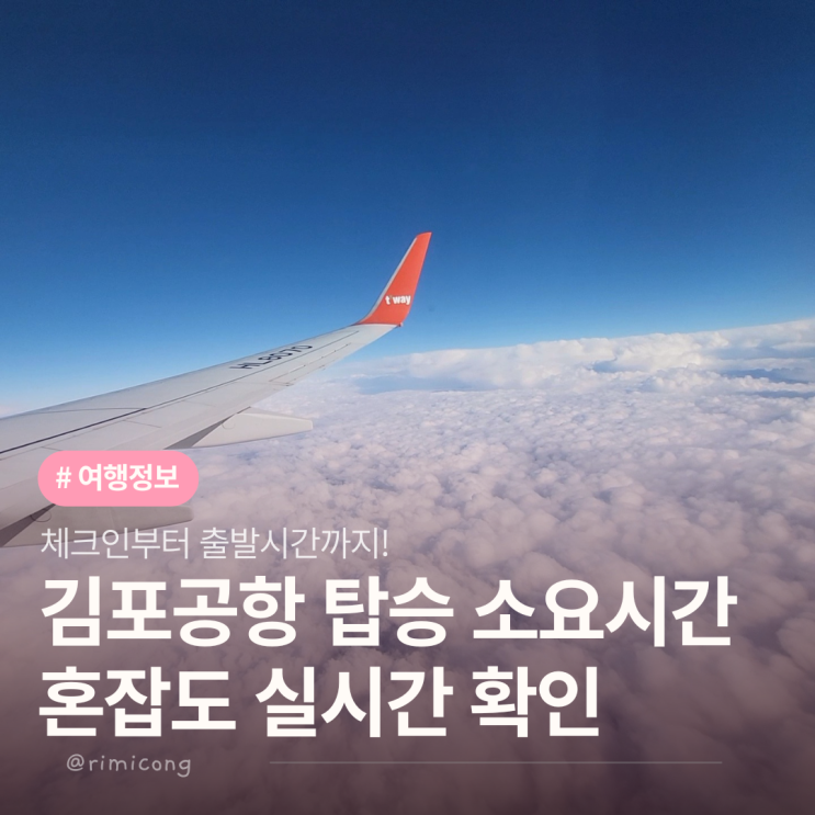  김포공항 국내선 혼잡도 실시간 확인방법 탑승수속 대기시간 줄이는 꿀팁