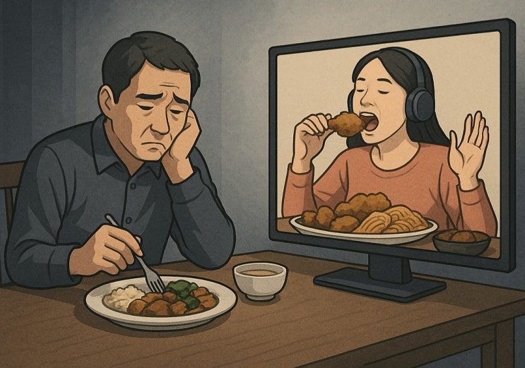 외로운 식탁의 그림자 '먹방'…"우울증 불씨 된다?!